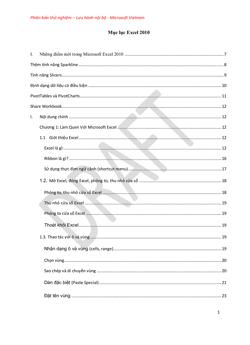 image for page Hướng dẫn Excel 2010 Microsoft Vietnam