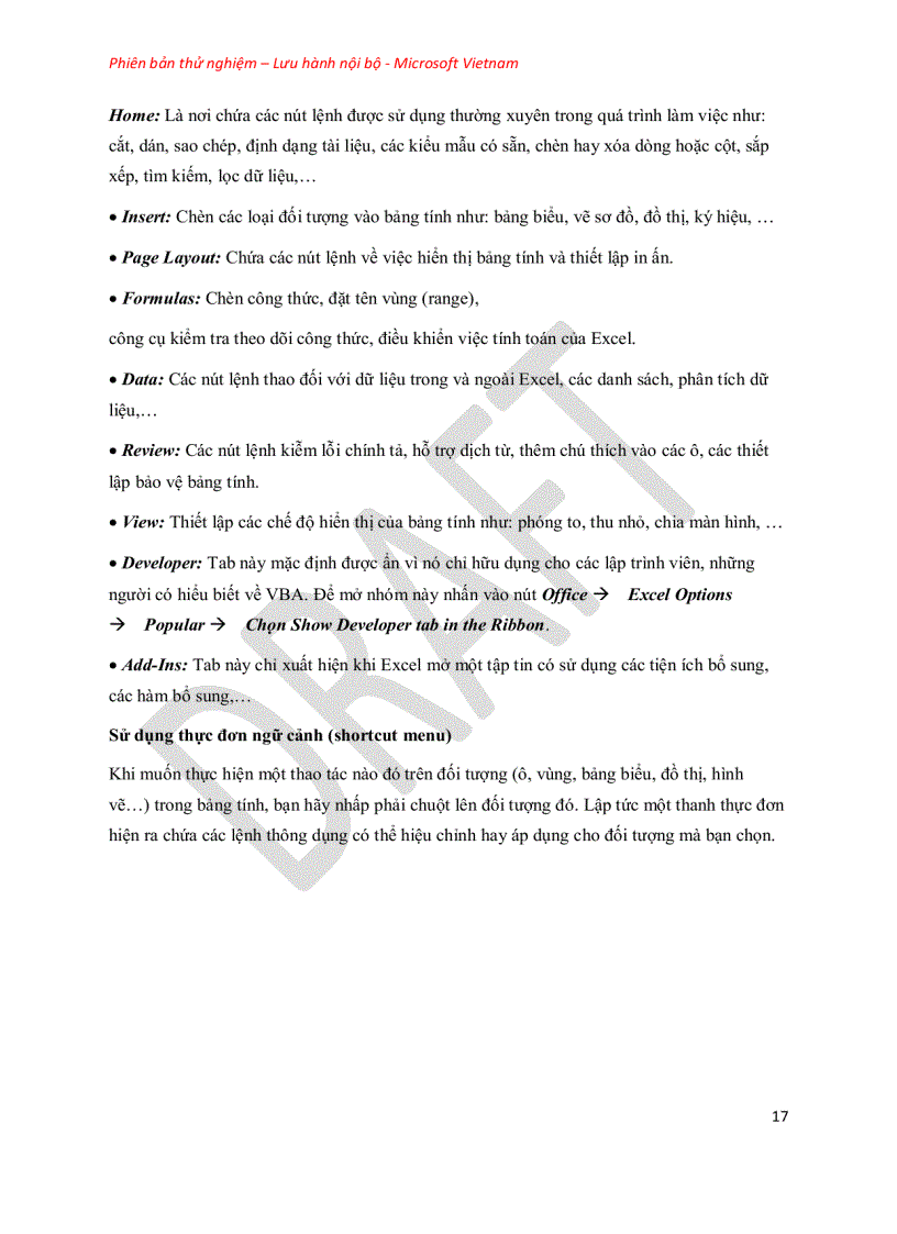 image for page Hướng dẫn Excel 2010 Microsoft Vietnam