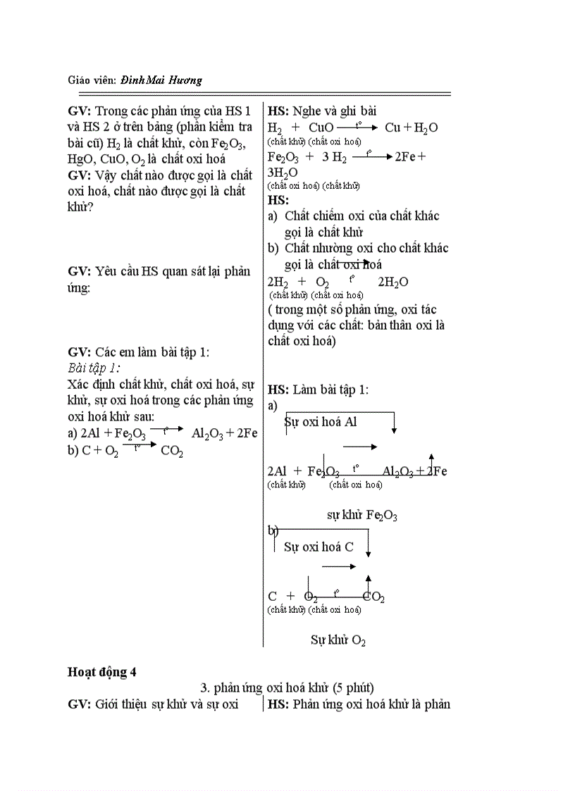 image for page Hóa học Phản ứng oxi hoá khử