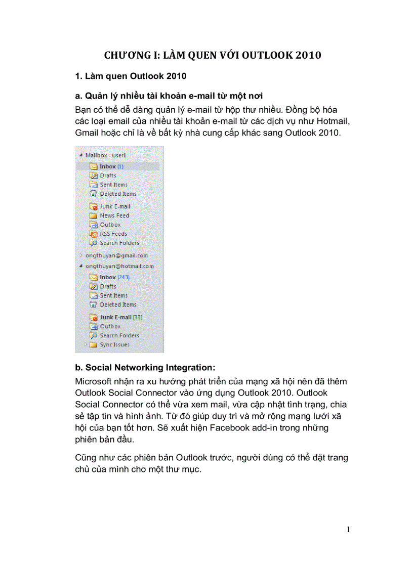 image for page Giáo trình hướng dẫn sử dụng Outlook 2010
