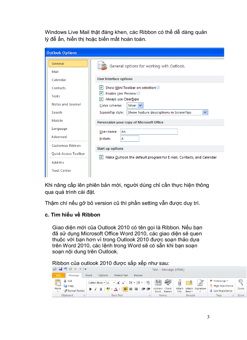image for page Giáo trình hướng dẫn sử dụng Outlook 2010