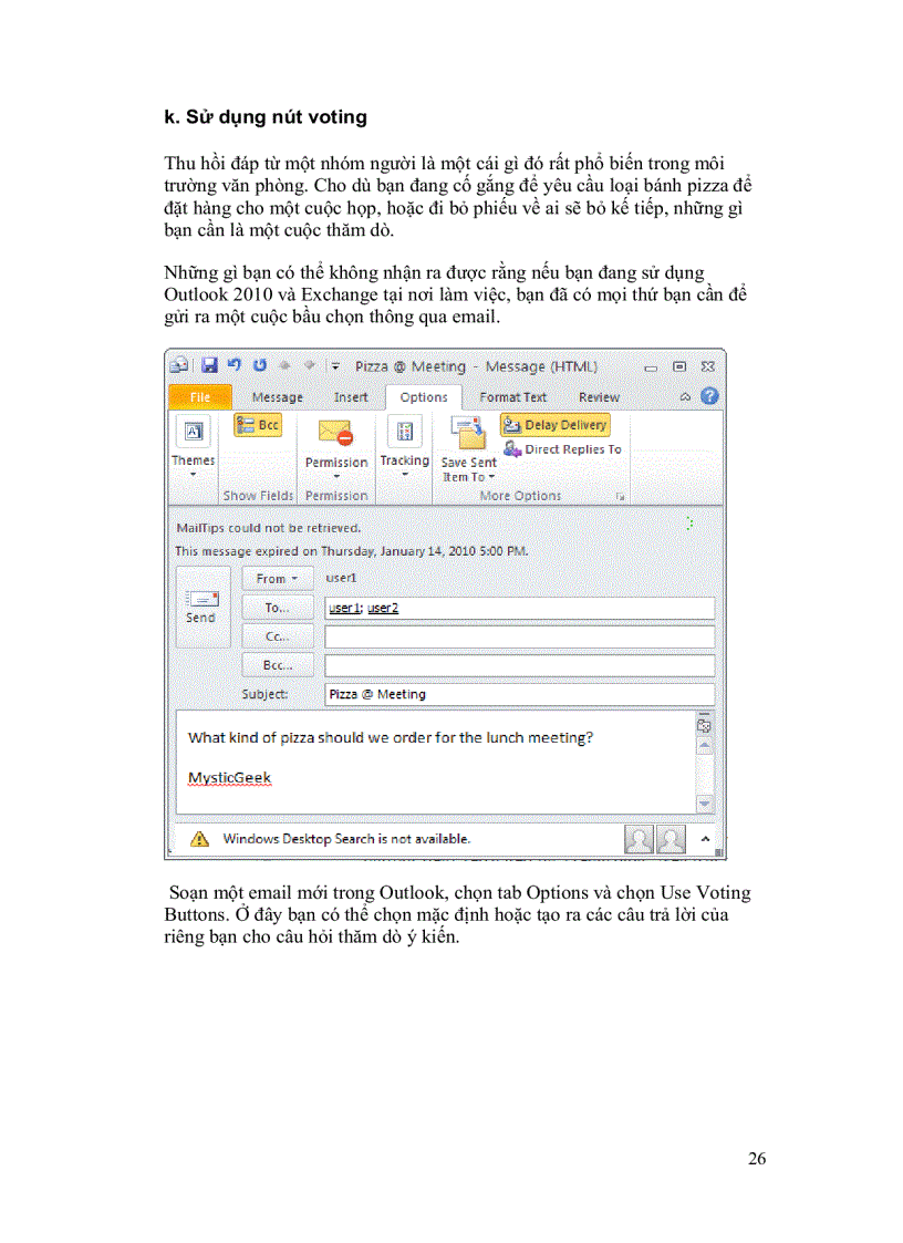 image for page Giáo trình hướng dẫn sử dụng Outlook 2010