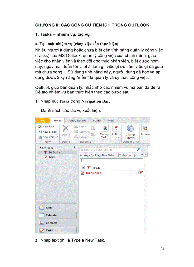 image for page Giáo trình hướng dẫn sử dụng Outlook 2010