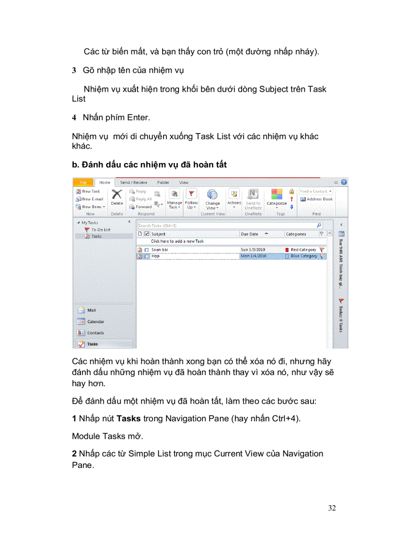 image for page Giáo trình hướng dẫn sử dụng Outlook 2010