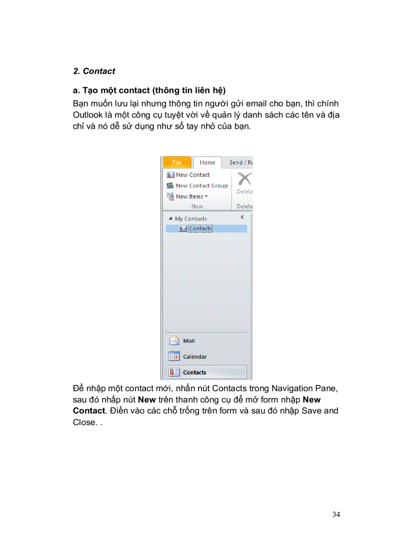 image for page Giáo trình hướng dẫn sử dụng Outlook 2010