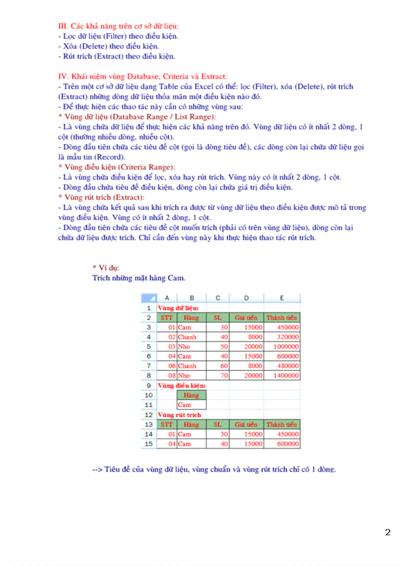 image for page Excel 2007 Cơ sở dữ liệu