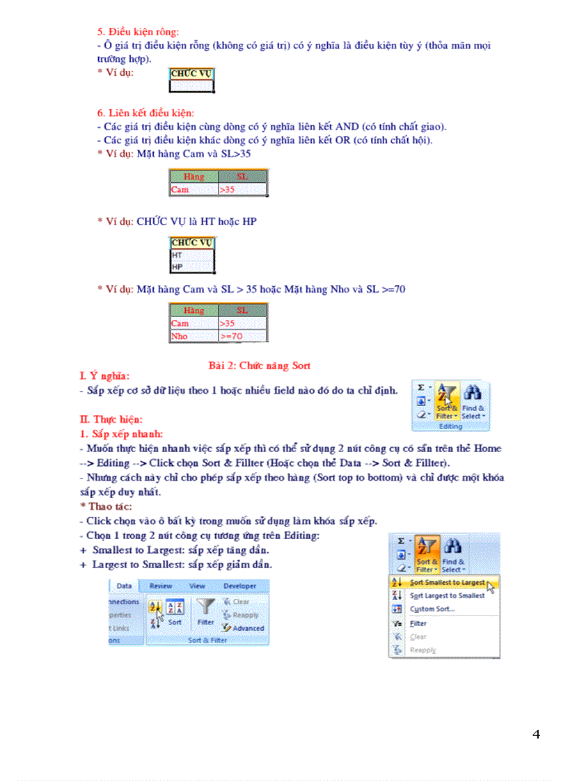 image for page Excel 2007 Cơ sở dữ liệu