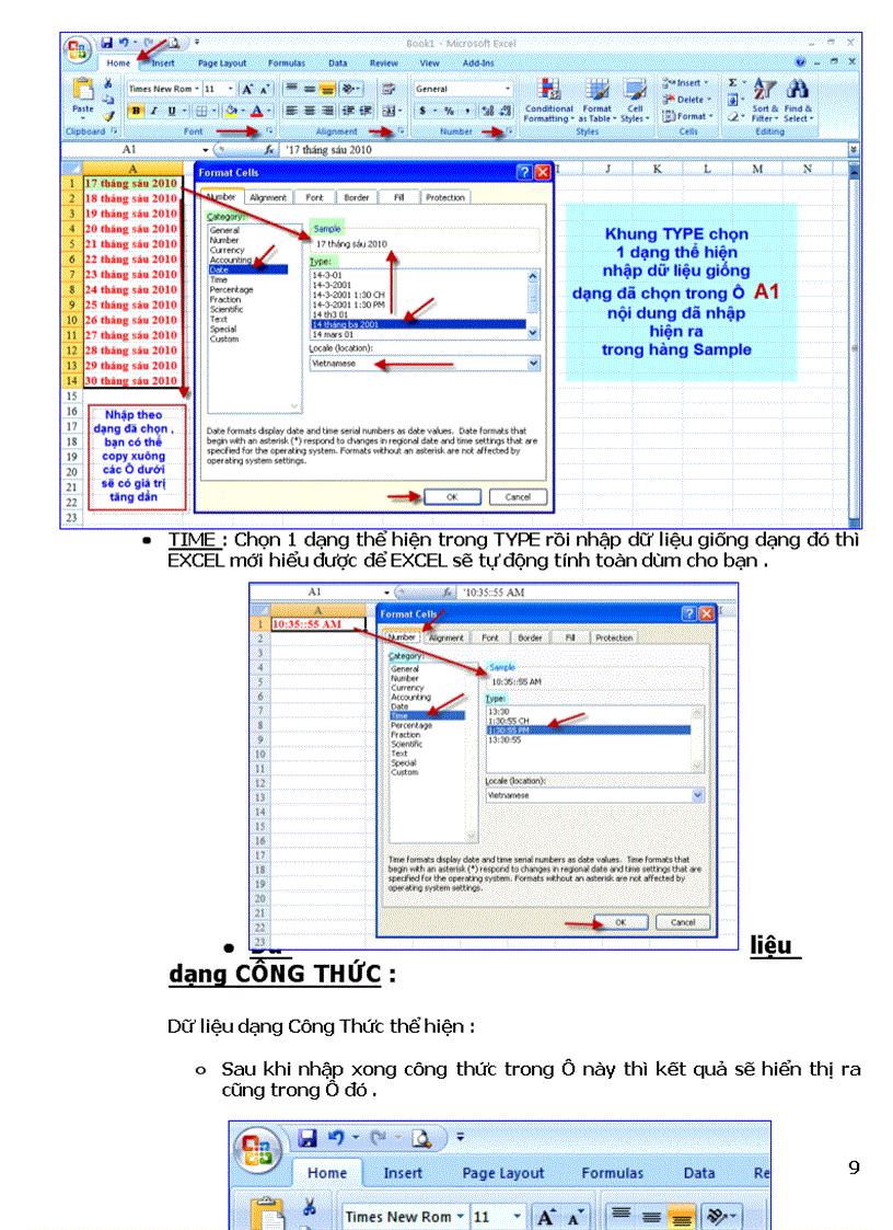 image for page Tự học excel 2007 nhập dữ liệu