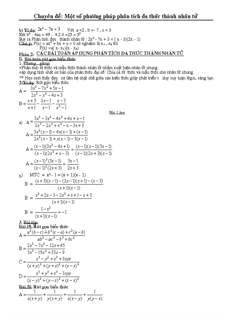 image for page Chuyên đề phân tích đa thức thành nhân tử