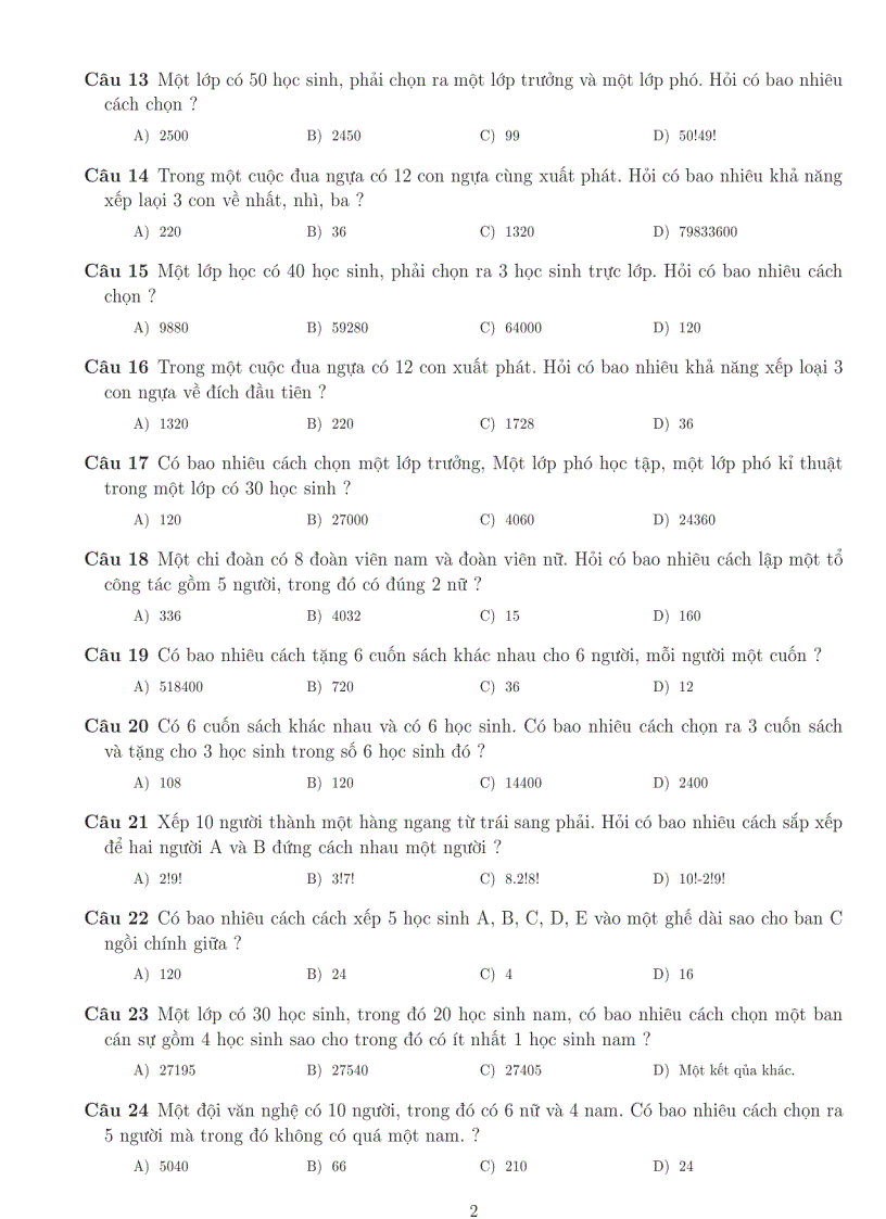 image for page Bài tập tổ hợp và nhị thức niu tơn