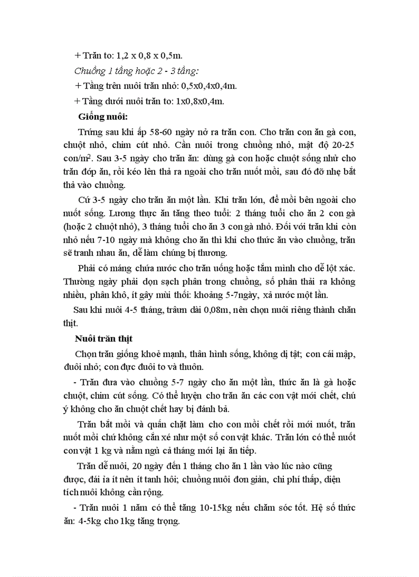 image for page Kỹ thuật nuôi trăn