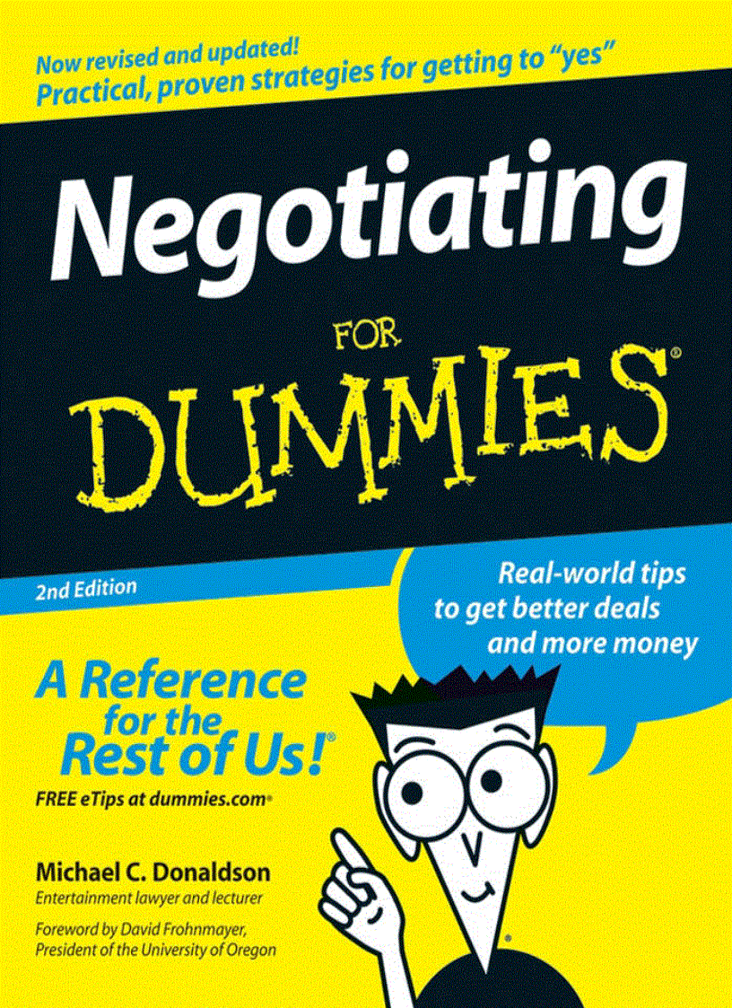 image for page Negotiating FOR DUMMIES 2ND EDITION