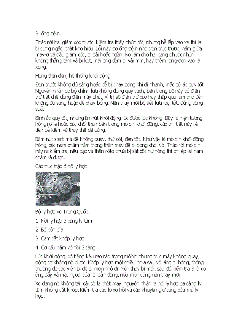 image for page 5 Sự cố thường gặp khi khởi động xe máy