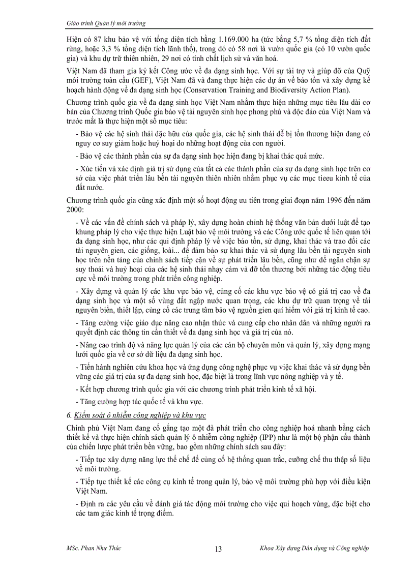 image for page Quản lý môi trường