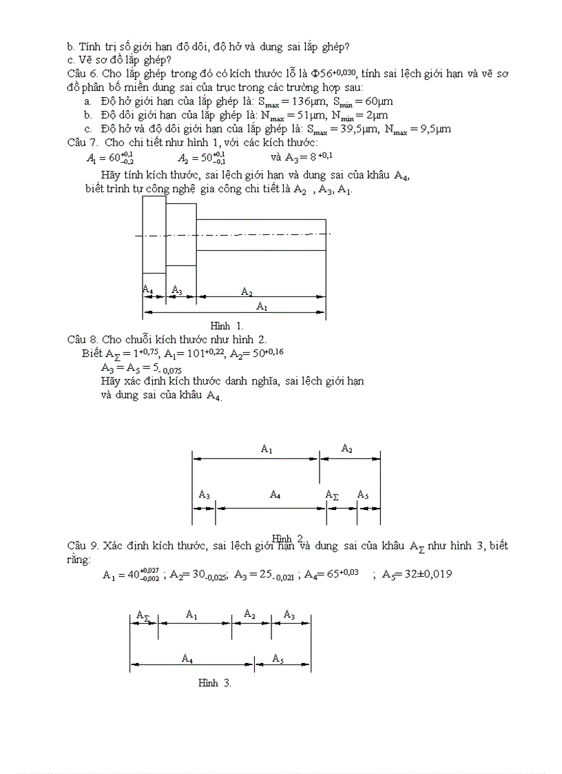 image for page Câu hỏi ôn tập môn Dung sai lắp ghép
