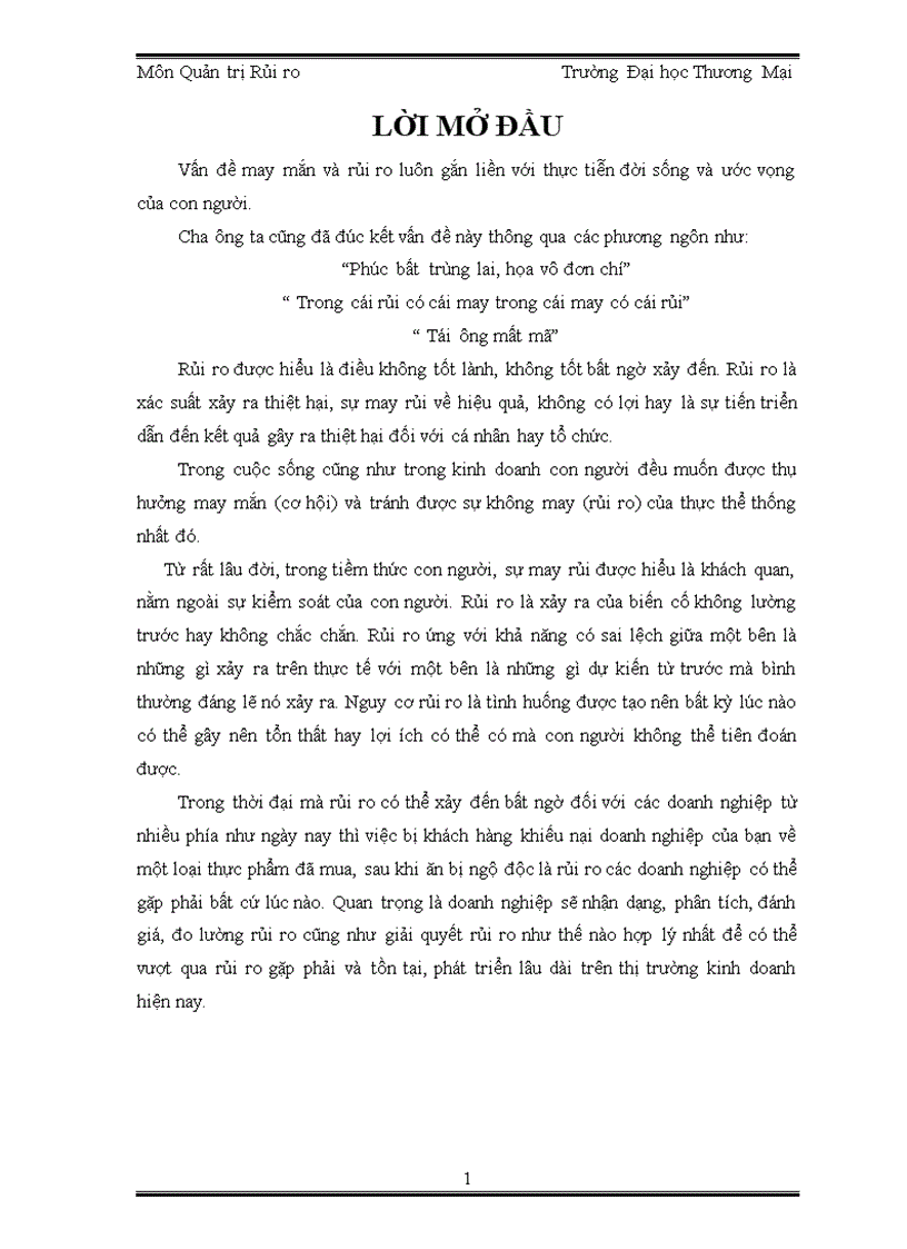 image for page Bài Thảo luận QUẢN TRỊ RỦI RO Một khách hàng khiếu nại cửa hàng của bạn về một loại thực phẩm đã mua sau khi ăn bị ngộ độc Là cửa hàng trưởng bạn giải quyết như thế nào