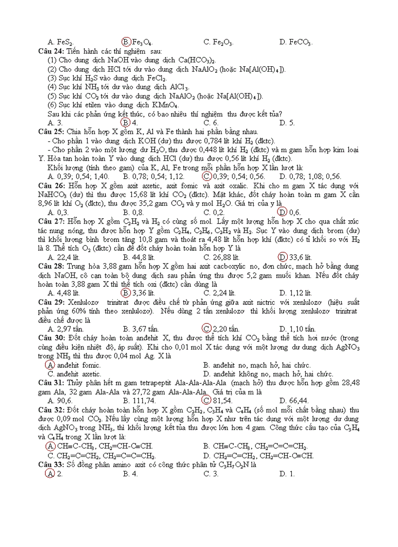 image for page Đề thi và đáp án tuyển sinh đại học môn Hóa Học khối A năm 2011