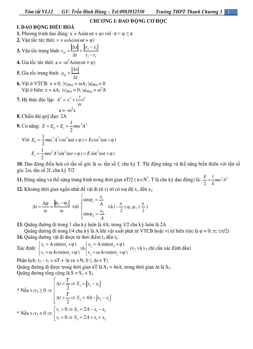 image for page Công thức vật lý lớp 12