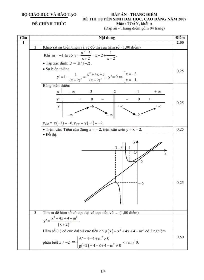 image for page Đáp án toán 2007
