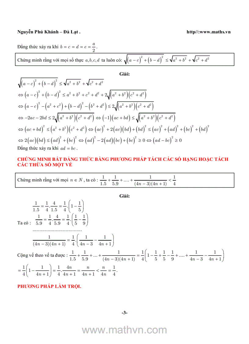 image for page Bài tập về bất đăng thức