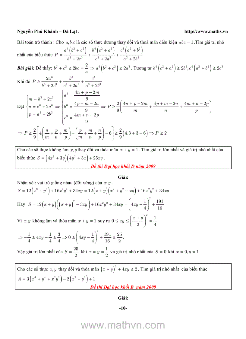 image for page Bài tập về bất đăng thức