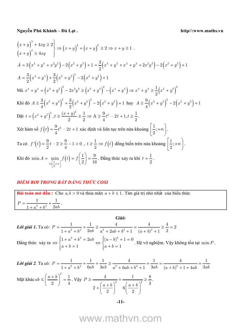 image for page Bài tập về bất đăng thức