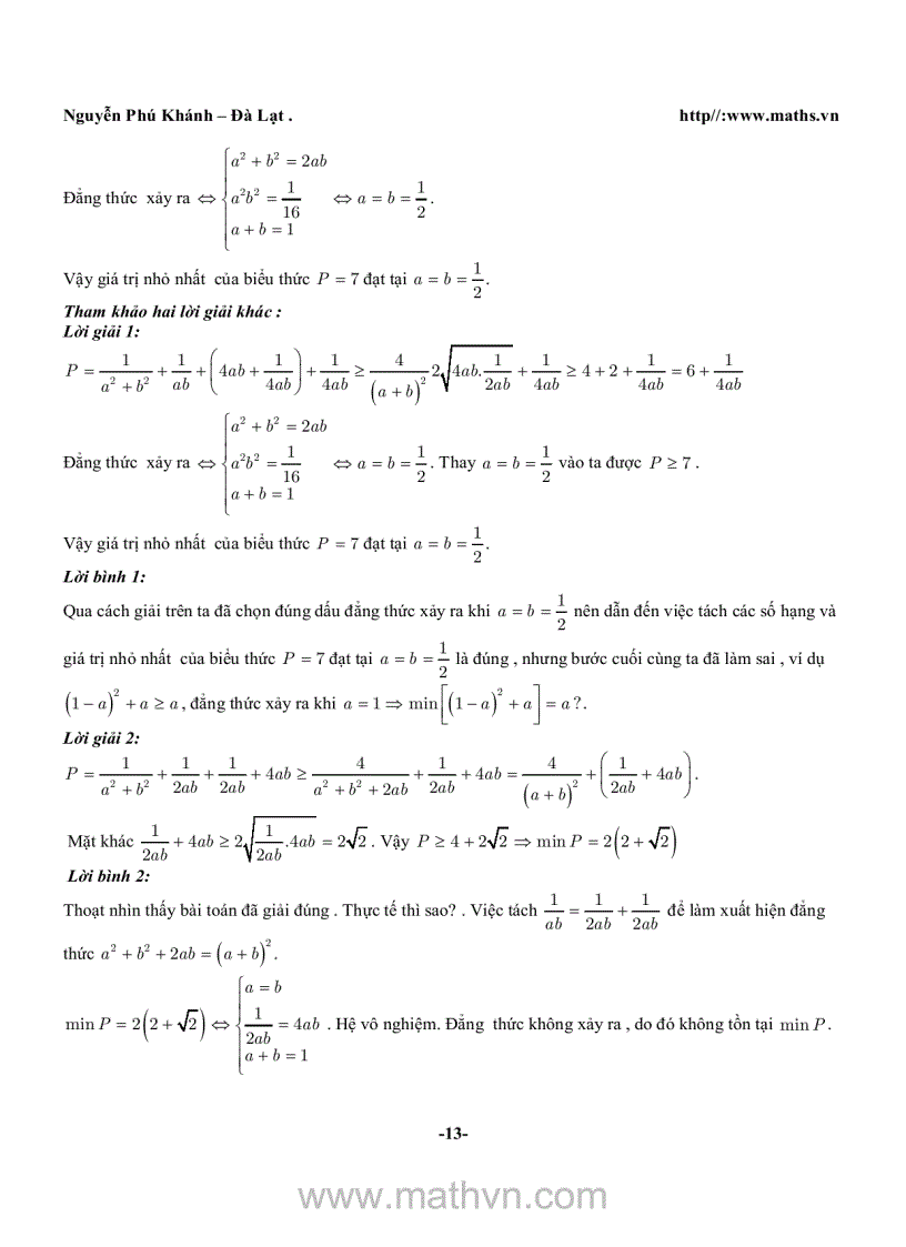 image for page Bài tập về bất đăng thức