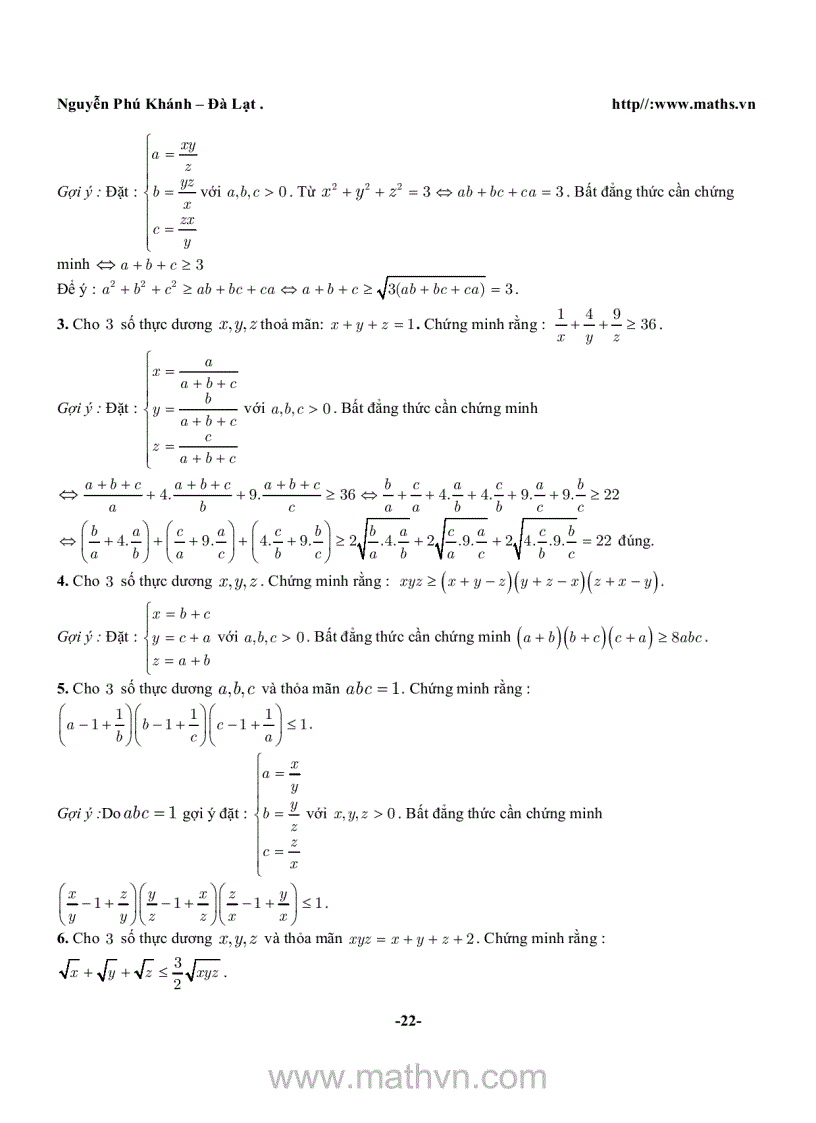 image for page Bài tập về bất đăng thức