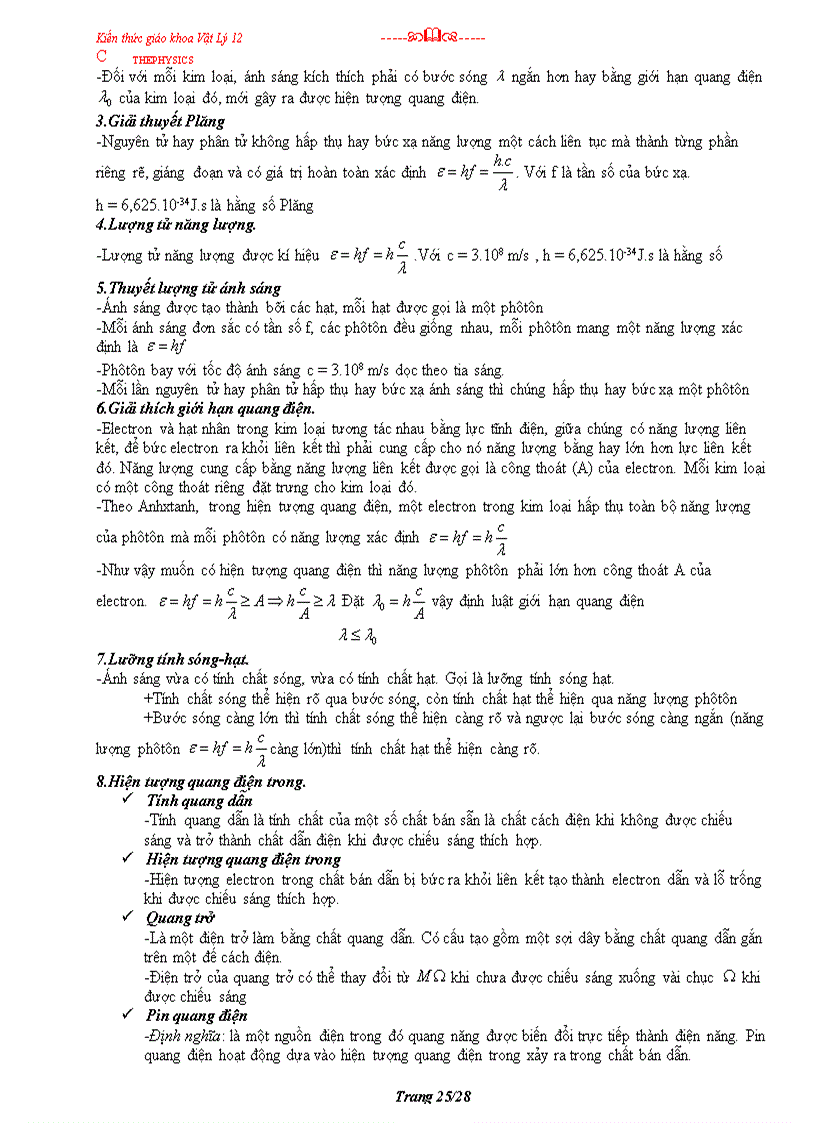 image for page Kiến thức ôn thi tốt nghiệp vật lý 12