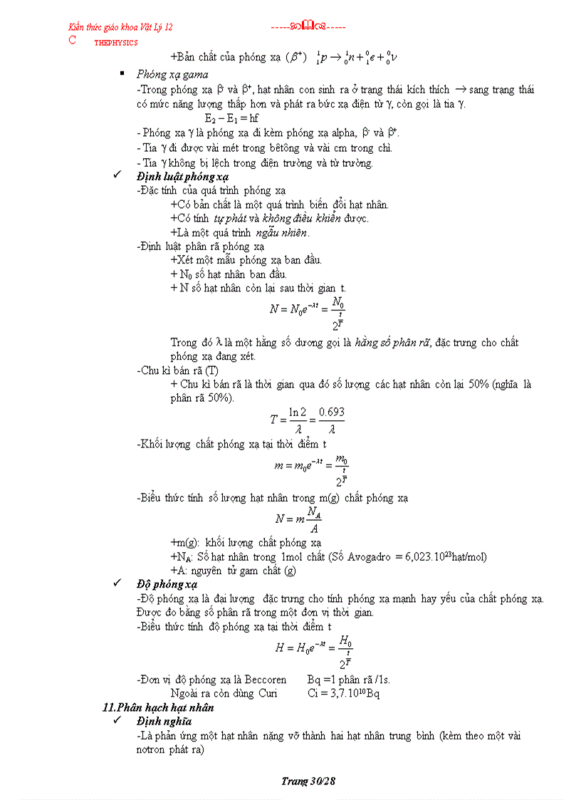 image for page Kiến thức ôn thi tốt nghiệp vật lý 12