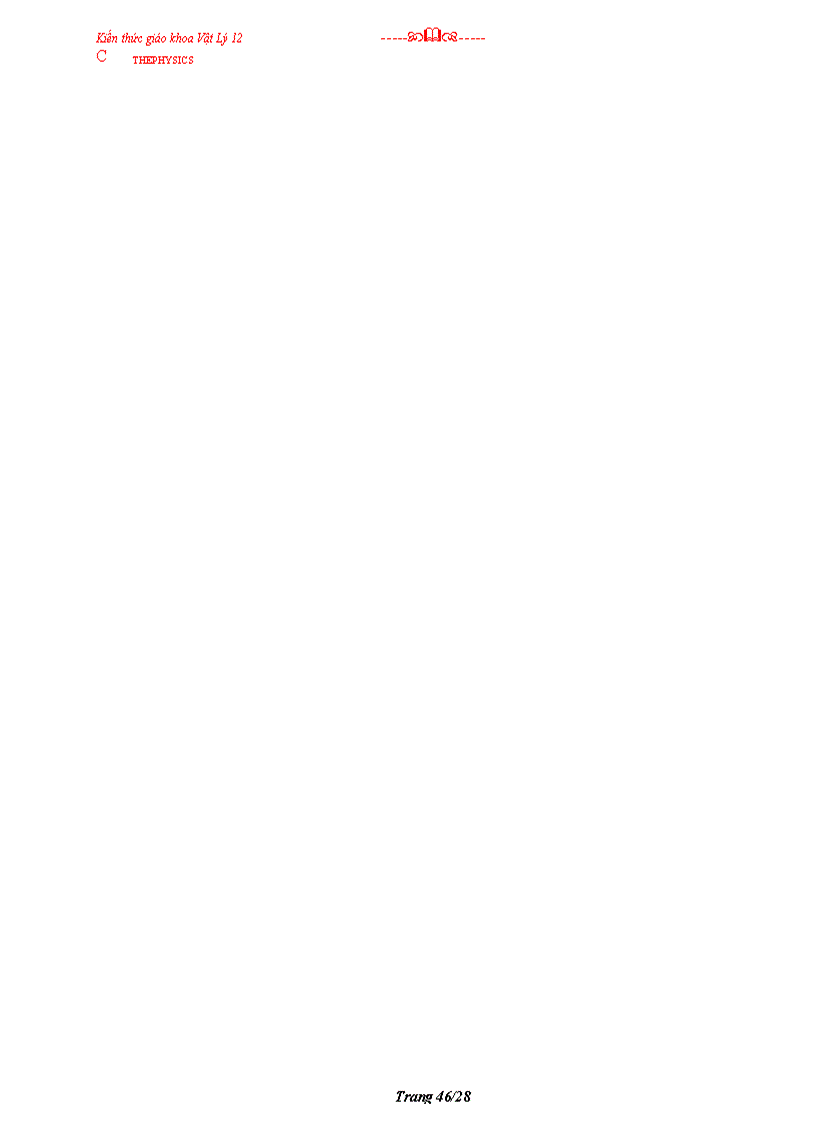 image for page Kiến thức ôn thi tốt nghiệp vật lý 12