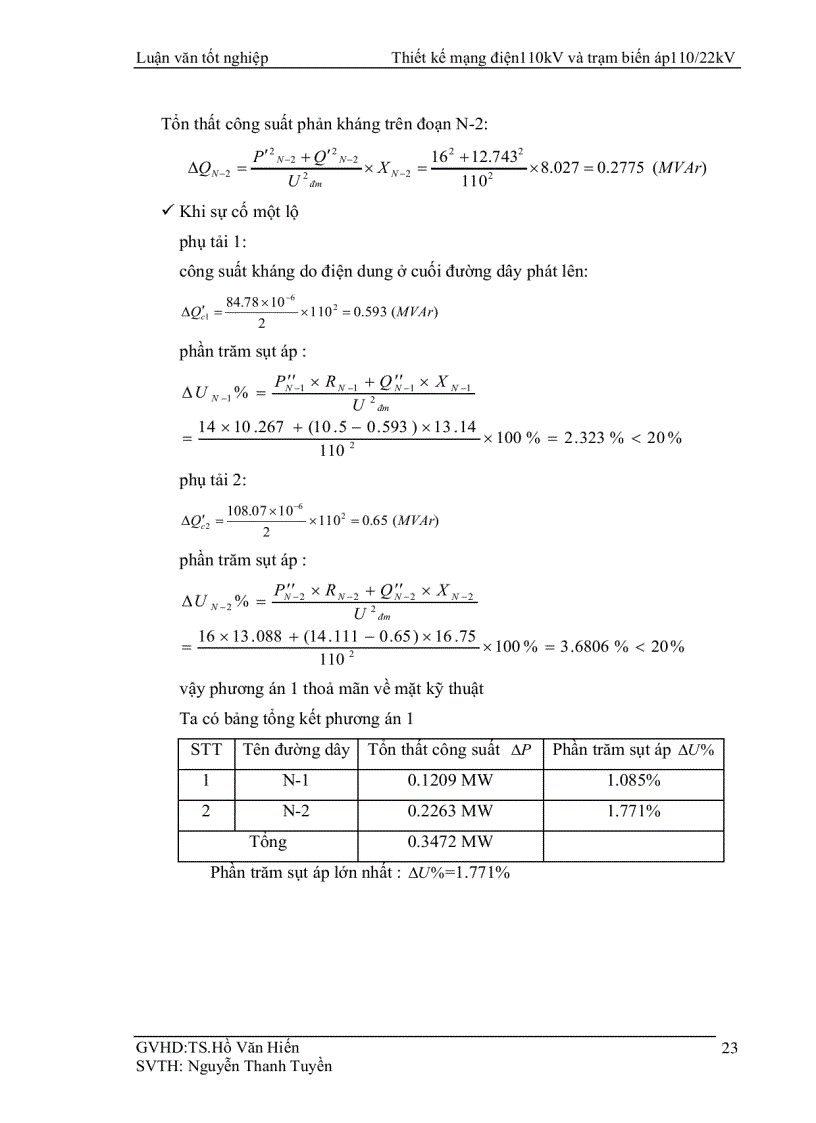 image for page Thiết kế mạng điện 110kV và trạm biến áp 110 22kV