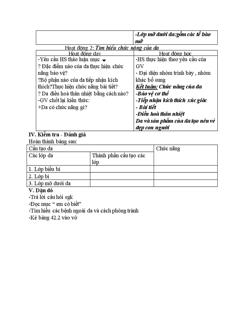 image for page Sinh học CẤU TẠO VÀ CHỨC NĂNG CỦA DA