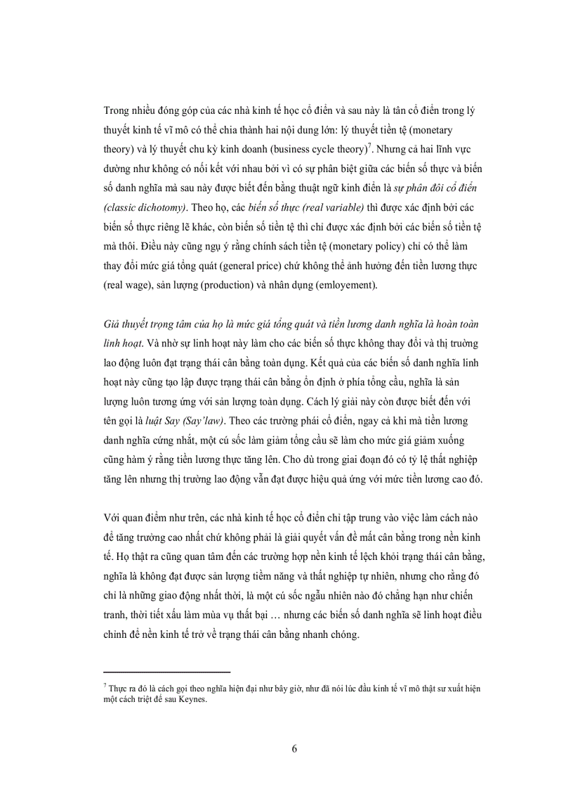 image for page Sự tranh luận giữa các trường phái trong lý thuyết kinh tế vĩ mô