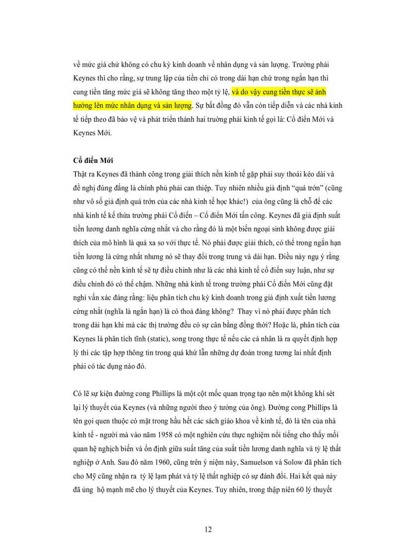 image for page Sự tranh luận giữa các trường phái trong lý thuyết kinh tế vĩ mô