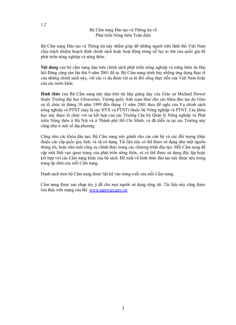 image for page Bộ Cẩm nang Đào tạo và Thông tin về PHÁT TRIỂN NÔNG THÔN TOÀN DIỆN