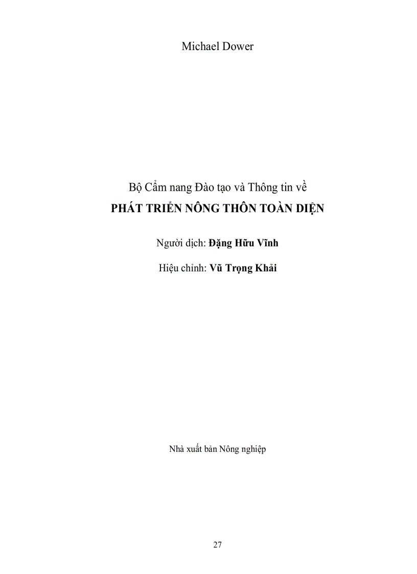 image for page Bộ Cẩm nang Đào tạo và Thông tin về PHÁT TRIỂN NÔNG THÔN TOÀN DIỆN