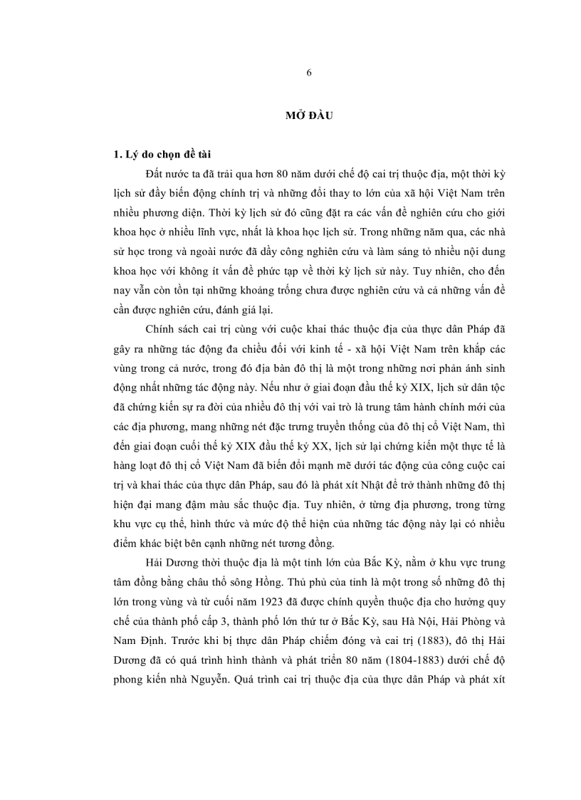 image for page Đô thị Hải Dương thời kỳ thuộc địa 1883 1945 luận văn tiến sĩ lịch sử