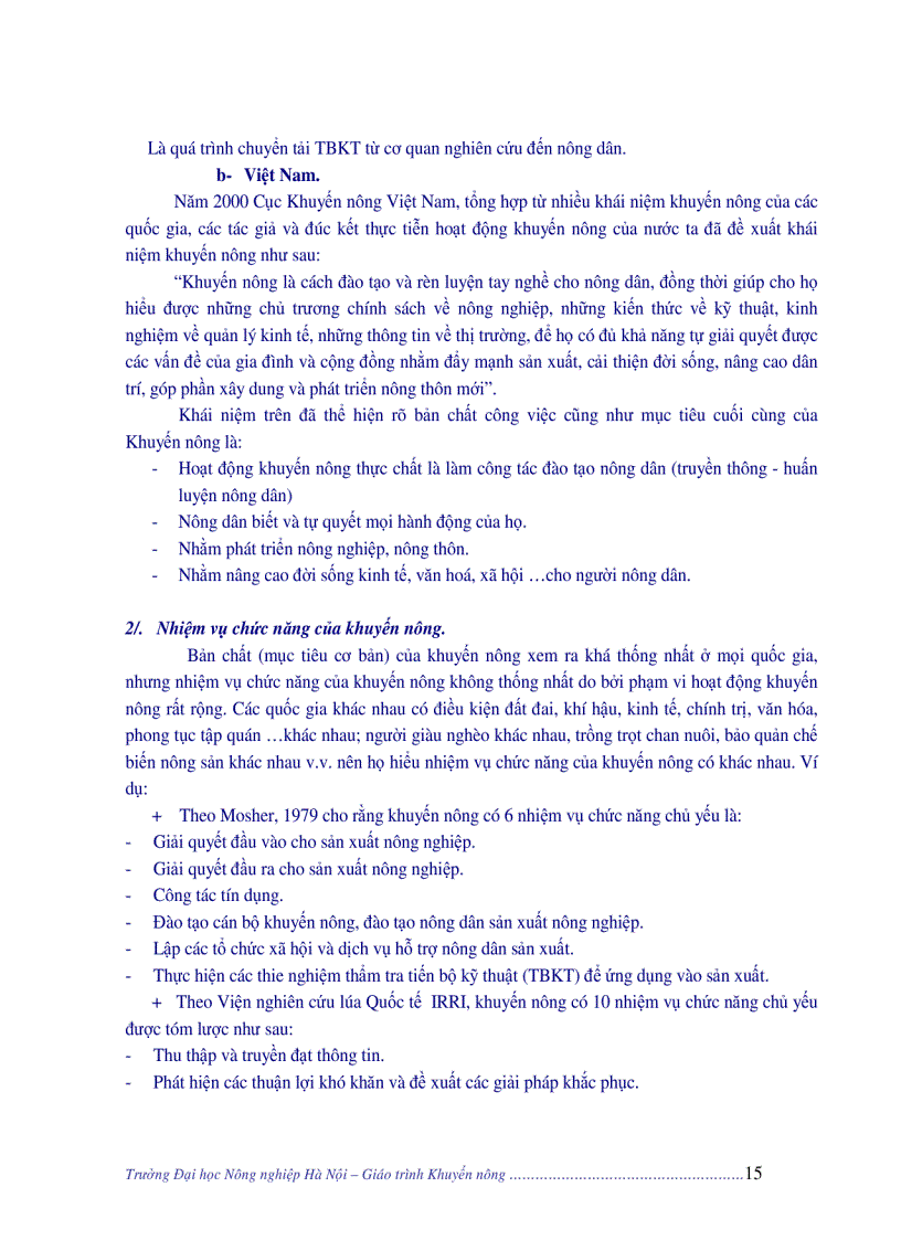 image for page Giáo trình khuyến nông