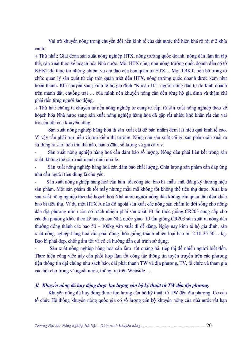 image for page Giáo trình khuyến nông