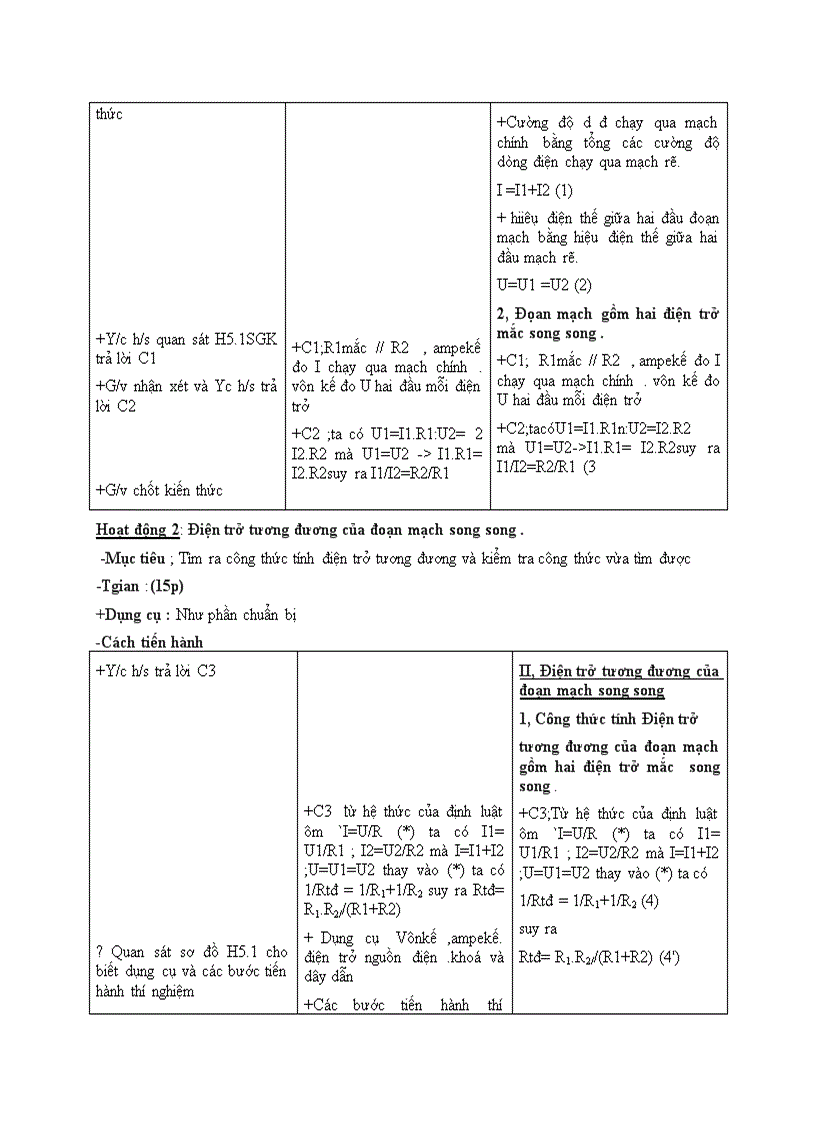 image for page Vật lý Đoạn mạch song song