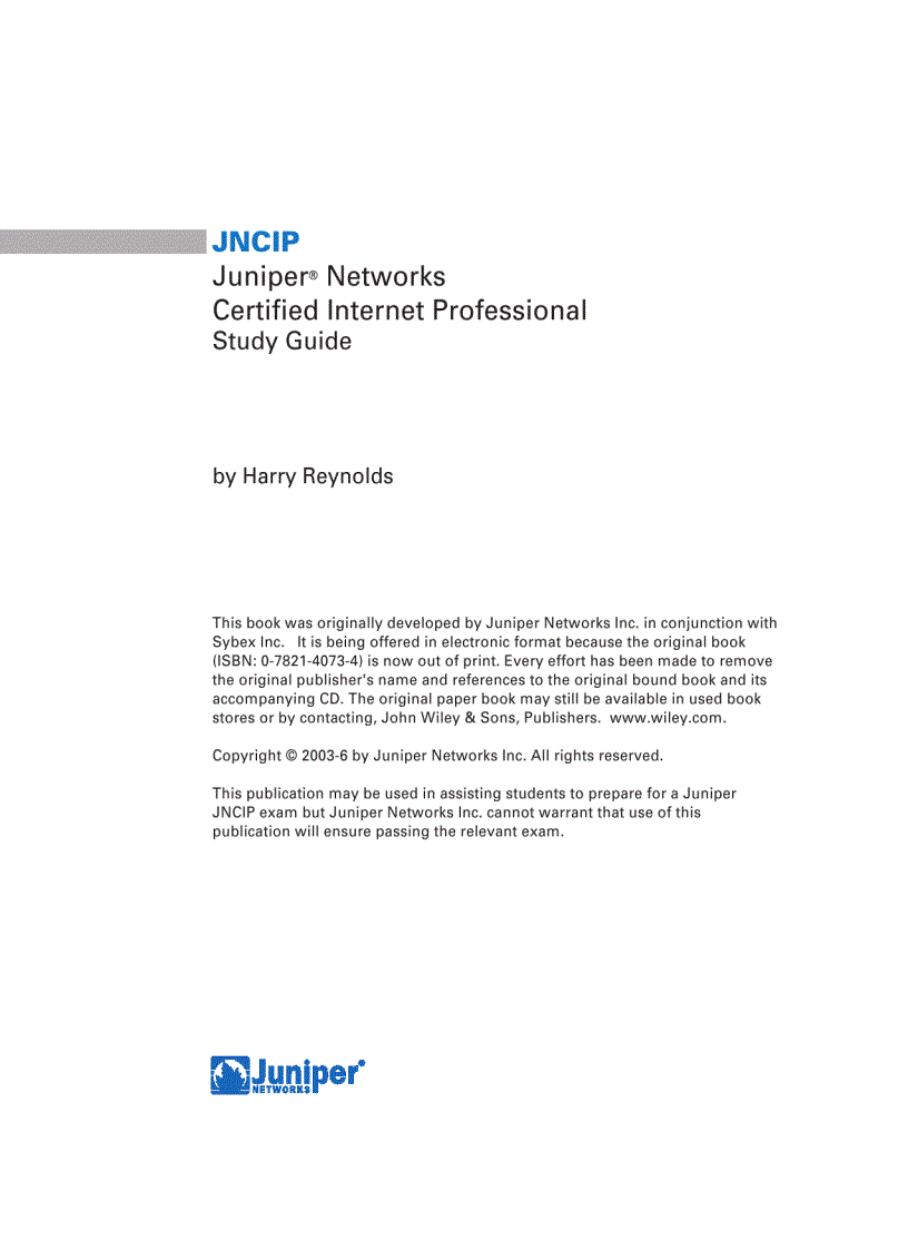 image for page JNCIP studyguide
