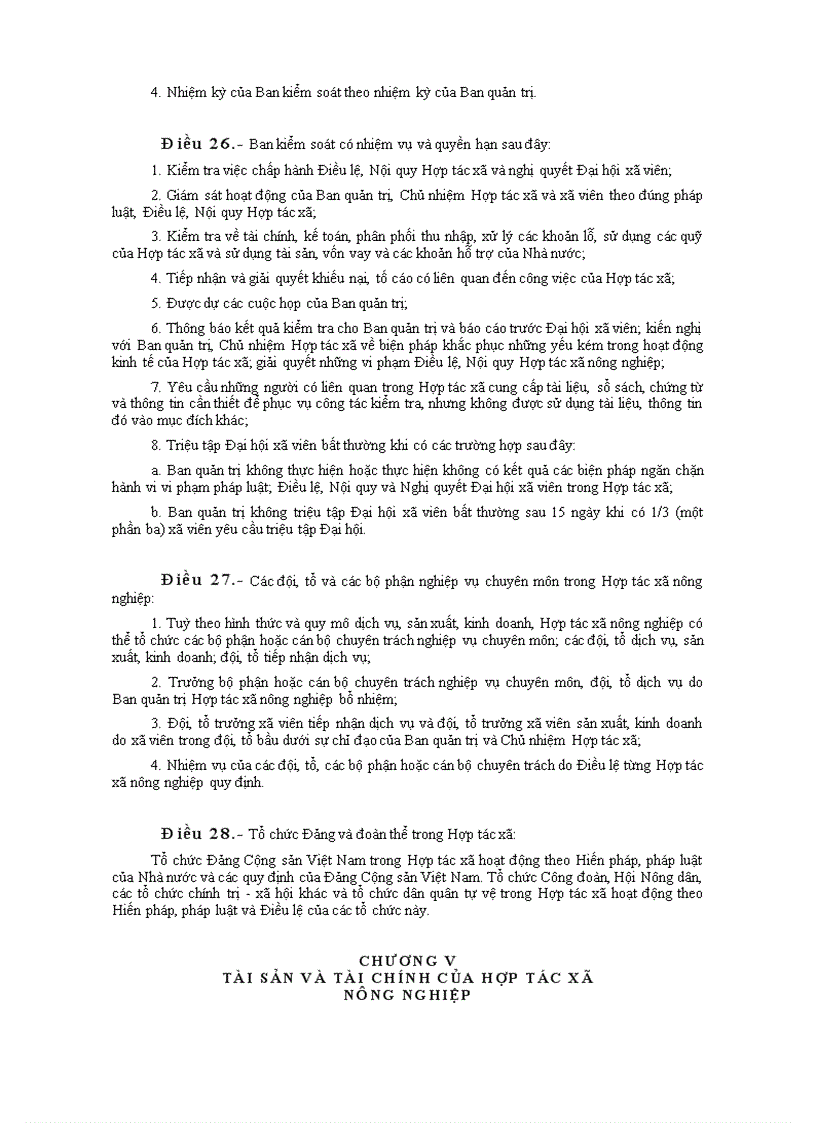 image for page Điều lệ mẫu hợp tác xã nông nghiệp