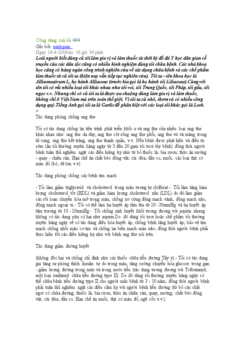 image for page Công dụng cuả tỏi