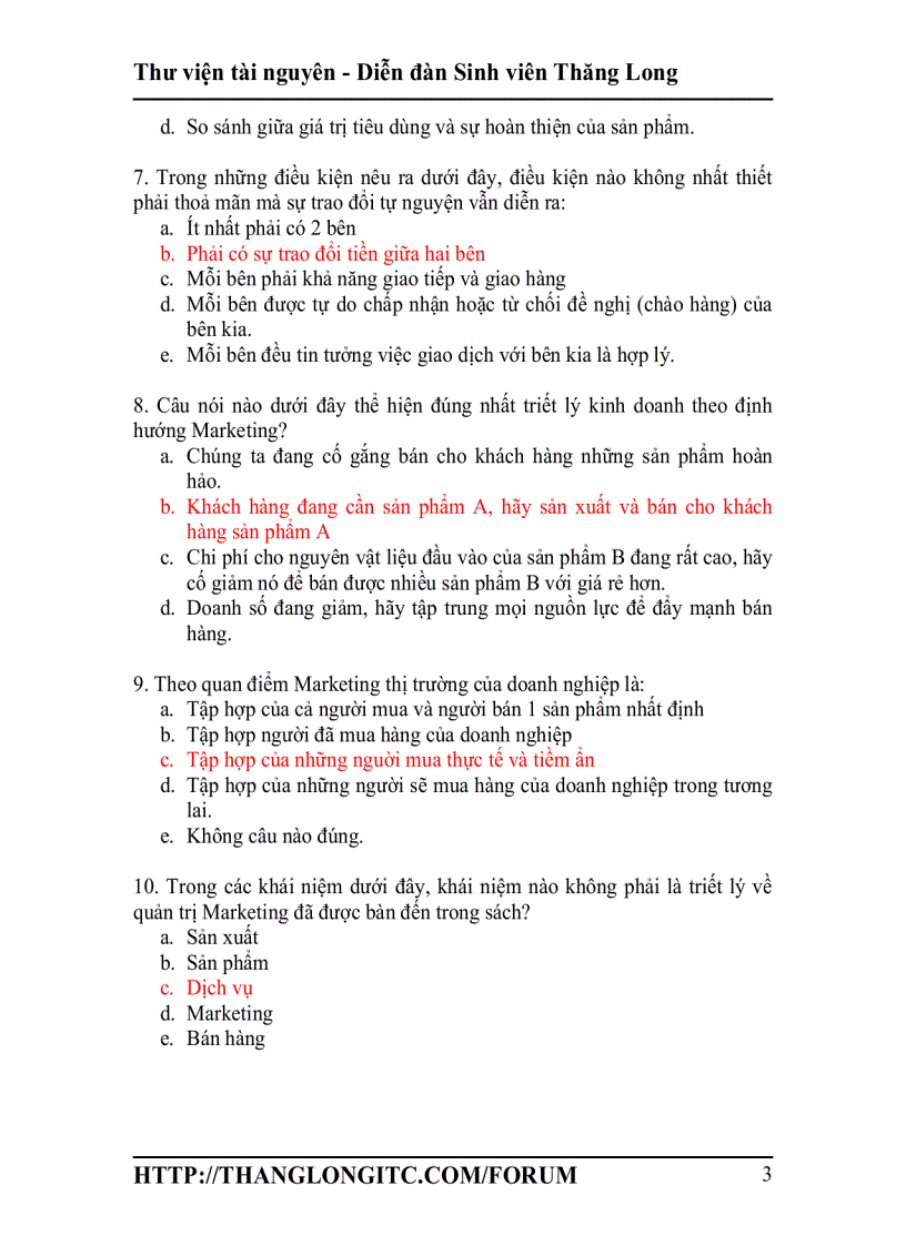 image for page Trắc nghiệm Marketing căn bản