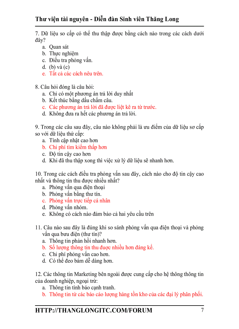 image for page Trắc nghiệm Marketing căn bản