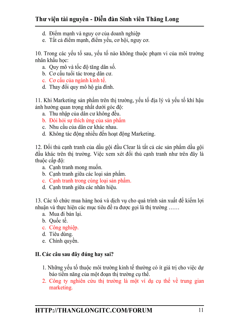 image for page Trắc nghiệm Marketing căn bản