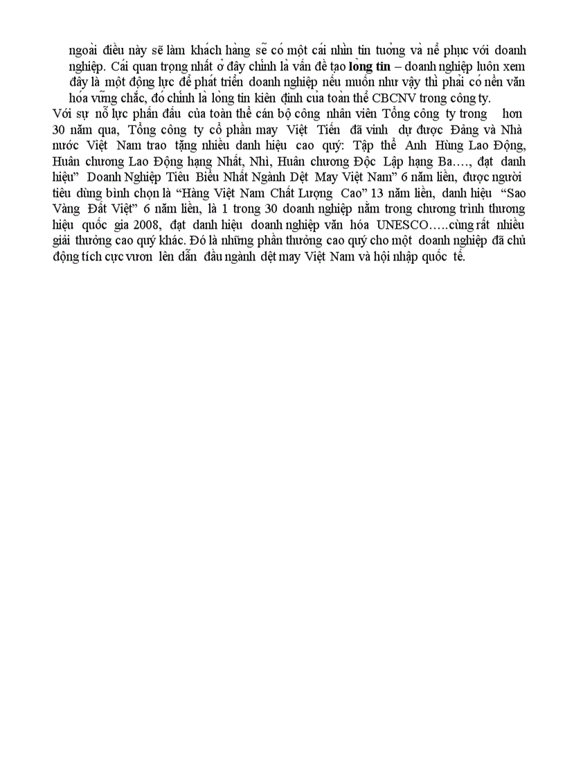 image for page Phiếu phân tích chiến lược doanh nghiệp của Tổng công ty cổ phần may Việt Tiến