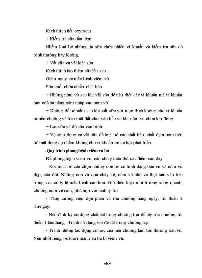 image for page Nghiên cứu thực trạng bệnh viêm vú bò sữa trên địa bàn huyện Ba Vì Thành phố Hà Nội và thử nghiệm các biện pháp phòng trị 2011