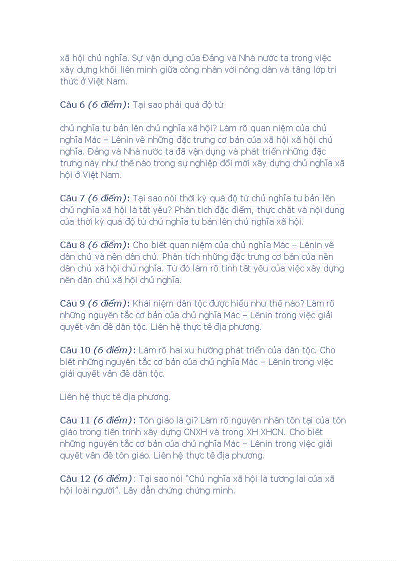 image for page Đề và đáp án nnlcb của chủ nghĩa mác lênin